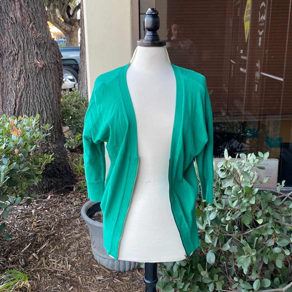 Cabi - green, long sleeve cardigann, size M